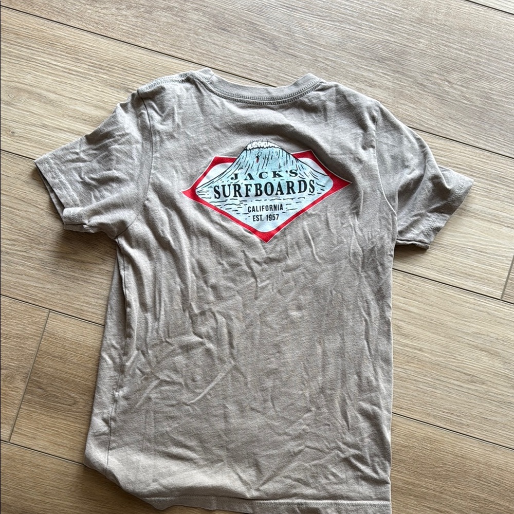 Jacks Gray Surfboard Graphic Men's T-Shirt